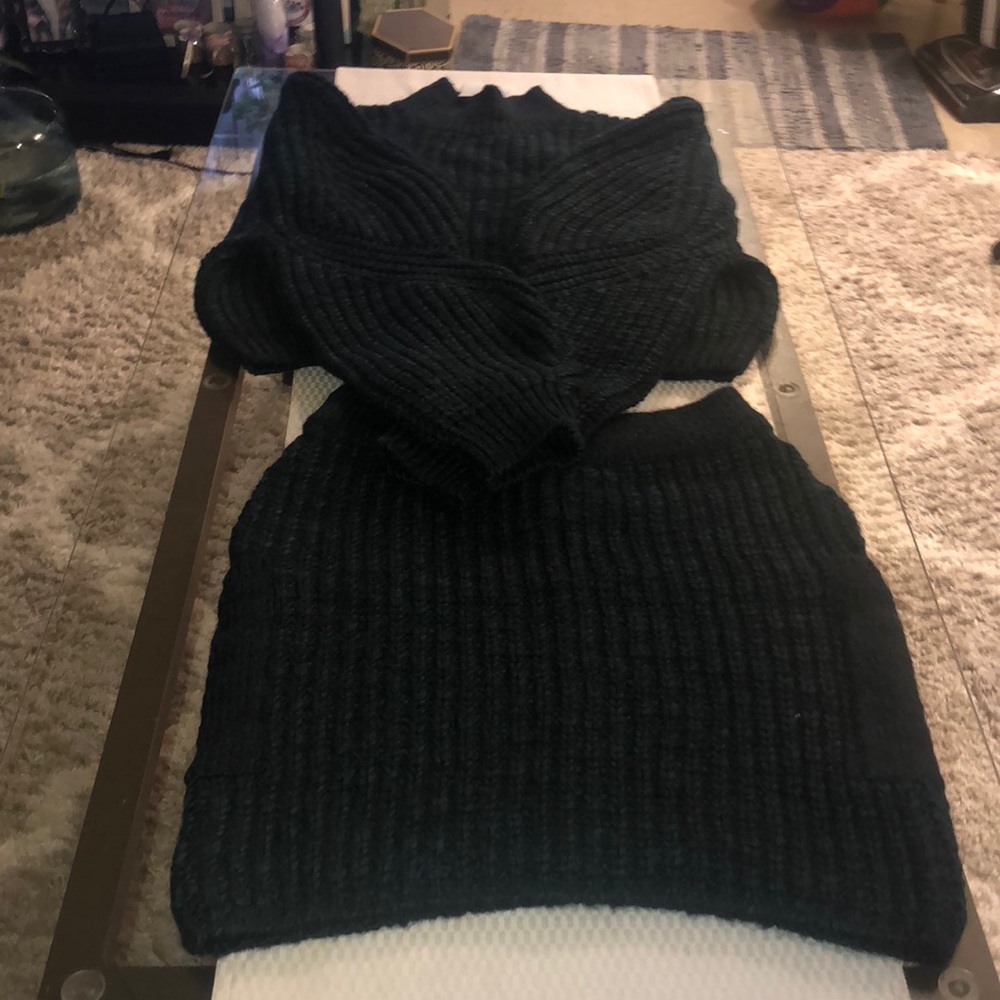 ASOS green sweater two piece set